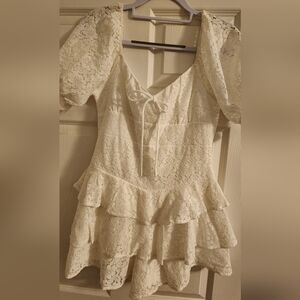 Altar'd State Cream Lace Romper